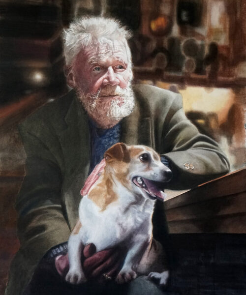 Hugh and Beautt, Moville, Watercolour 56 x 41 cms