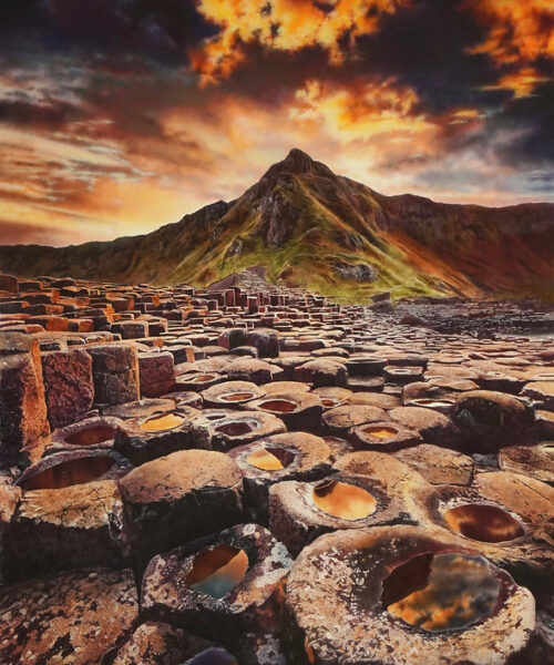 The Giant's Causeway Watercolour on board, cold pressed. 69 x 48 cms
