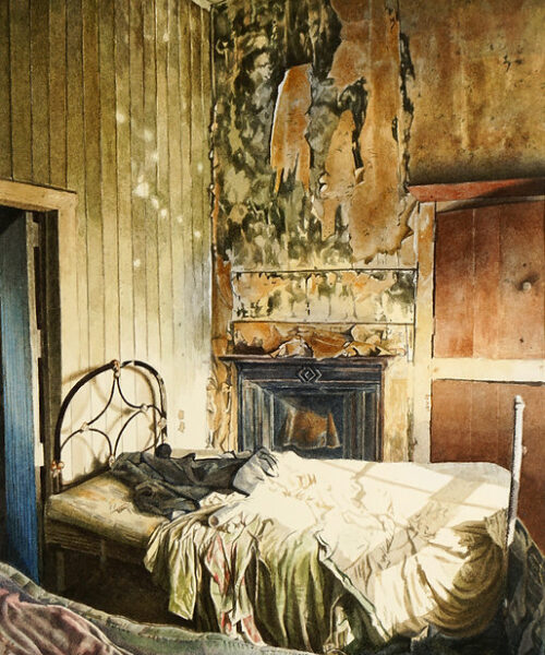 Abandoned cottage, Donegal. Watercolour  38 x 24cms 