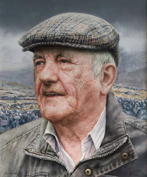 The man from Donegal Watercolour 50 x 35